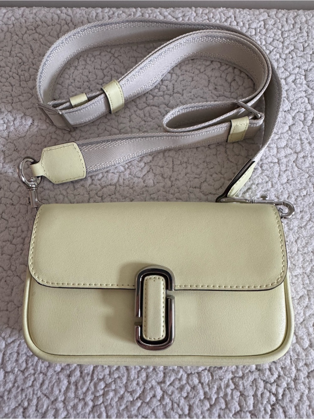NWOT Marc Jacobs The J Marc Mini Shoulder Bag in Butter Yellow